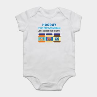 Funny Happy Baby's 1st Hanukkah Baby Bodysuit